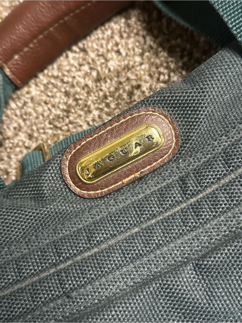 vintage jaguar duffle/messenger bag
